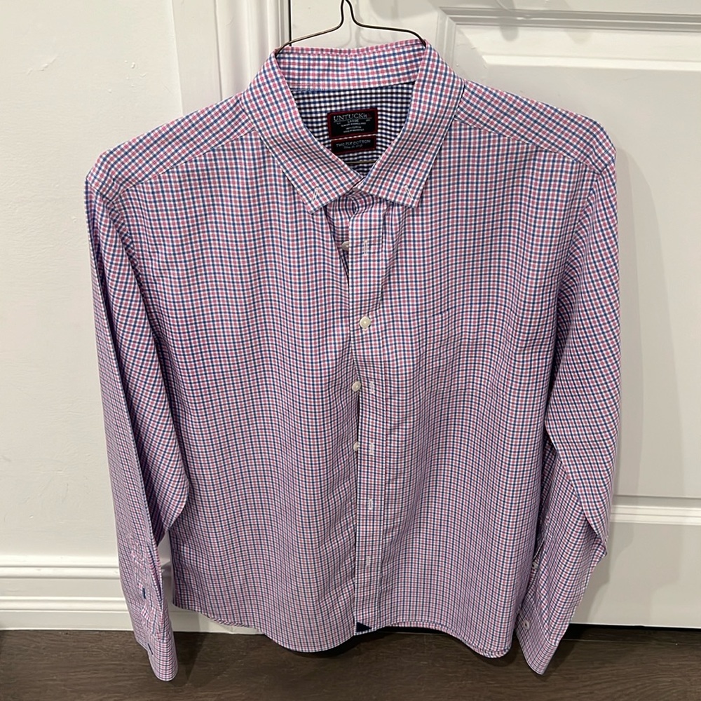 New Mens Large UNTUCKit Dress Shirt